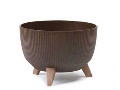 LAMELA, plastová mísa na nožkách ROMA ECO COFFEE JUMPER, průměr 33 cm, espresso