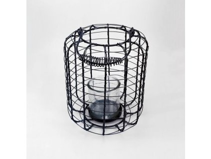 Koopman, Lucerna METAL průměr 19 cm, výška 24 cm, černá