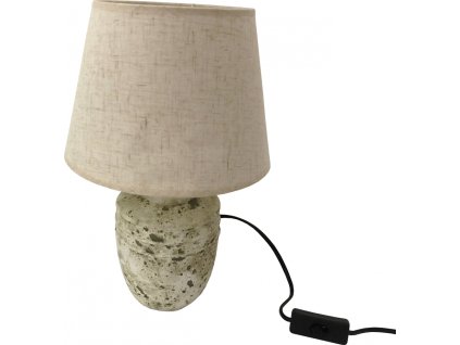 DUE ESSE, Stolní lampa Antica 33,5 cm, starý kámen - zelený nádech