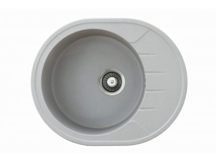 Metalac Inko, dřez X GRANIT VENERA M, 620 x 500 mm, průměr 90 mm pro sifon, tl. 12 mm (šedý), včetně sifonu