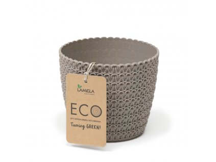 Lamela, květináč MAGNOLIA ECO Jersey průměr 19 cm, šedý