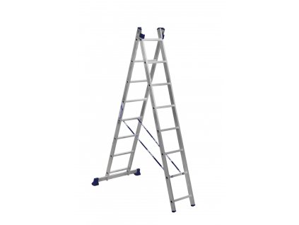 Alumet, univerzální 2-dílný žebřík, 2x8 příček, 33 x 8 x 225 cm, max. 150 kg, 5 let záruka