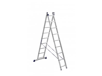Alumet, univerzální 2-dílný žebřík, 2x9 příček, 33 x 253 cm, max. 150 kg, 5 let záruka