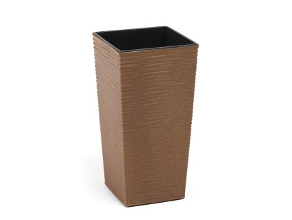 LAMELA, květináč FINEZIA ECO DLUTO vroubek 250 x 250 mm, natur