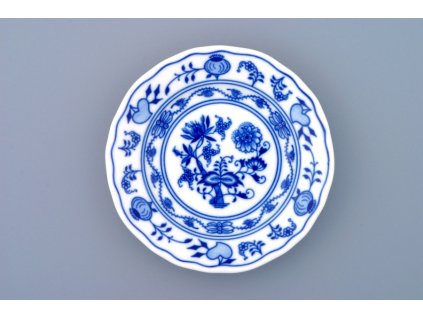 Český porcelán, Talíř dezertní praporový, průměr 13 cm, dekor cibulák, sada 6 ks