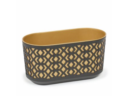 LAMELA, truhlík AZTEK 400 mm, zlatý