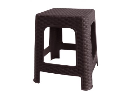 Mega Plast, Taburet I polyratan, 36 x 33 x 33 cm, wenge