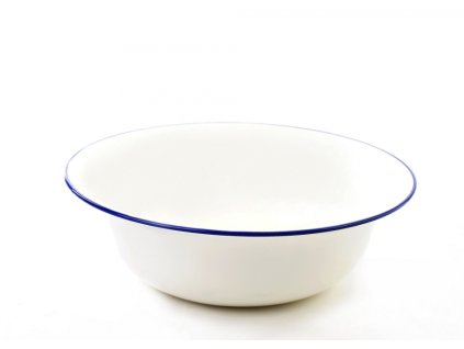 Olymp Retro (modrý lem), smaltované umyvadlo 45 cm, 12 l