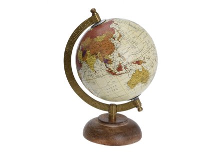 KOOPMAN, Otočný retro globus průměr 13 cm, typ č.1