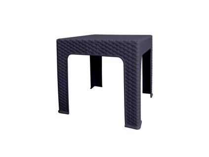 Mega Plast, plastový stůl BISTRO polyratan, rozměr 42,5 X 42,5 x 42 cm, antracit