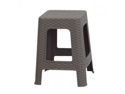 Mega Plast, Taburet I polyratan, 45 x 35 x 35,5 cm, antracit