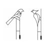 LAMELA, Opora rostlin UH 45cm PTÁCI 2 ks