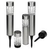 Koopman, Set 4 ks solárních LED lamp ProGarden 39 cm, nerez