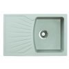 Metalac Inko, obdélníkový dřez X GRANIT QUADRO PLUS, 770 x 500 mm, průměr 90 mm pro sifon, tl. 12 mm (šedý), včetně sifonu