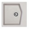 Metalac Inko, dřez X LINEA 50 Grafit šedá dřez, otvor pro baterii, 500 x 500 mm, průměr  90 mm pro sifon