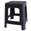 Mega Plast, Taburet I polyratan, 36 x 33 x 33 cm, antracit