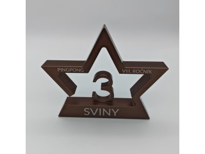 POHÁR HVĚZDA 3 - BRONZOVÁ/HNĚDÁ