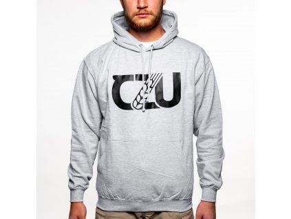 CZU men's hoodie grey - logo CZU