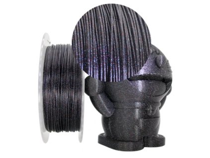 FUNfill 1 kg PLA GALAXY - ČERNÉ S TŘPYTKAMI (GLITTER) (Třpytky Bílé (White))