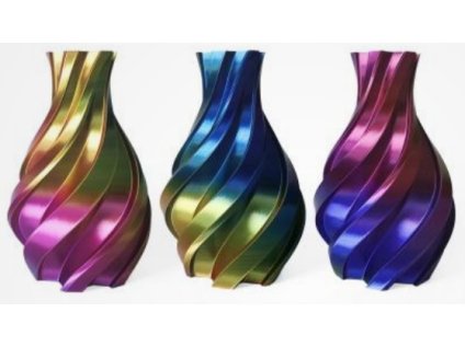 HELLO3D PLA SILK Tricolor Zlatá & Modrá & Fuchsie (Gold & Blue & Fuchsia)