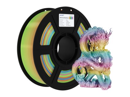 Jamghe 1 kg PLA SILK – BŁYSZCZĄCA TĘCZA (SILK RAINBOW)