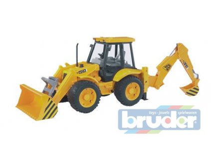 BRUDER 02428 (2428) Traktor JCB - čelní nakladač + bagr  + Dárek zdarma