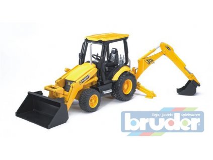 BRUDER 02427 (2427) Traktor JCB MIDI - čelní nakladač + bagr  + Dárek zdarma