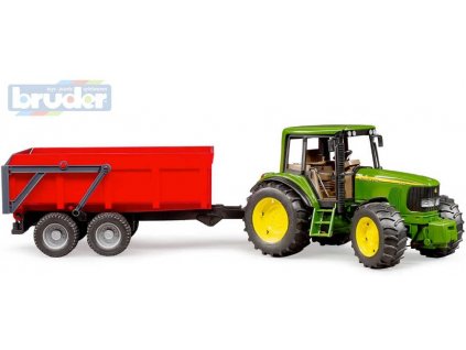 BRUDER 02057 (2057) Set traktor John Deere 6920 + sklápěcí valník červený  + Dárek zdarma