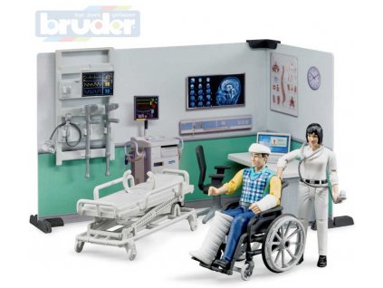 BRUDER 62711 Zdravotní stanice set se 2 figurkami a doplňky 1:16  + Dárek zdarma