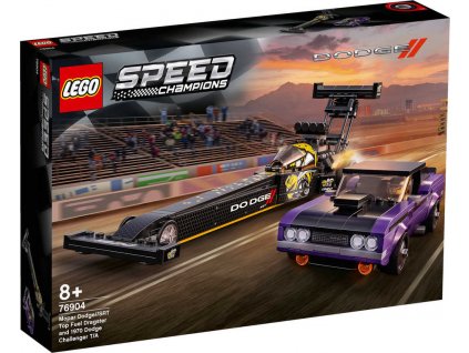 LEGO SPEED CHAMPIONS Mopar Dodge Dragster + Challenger 76904 STAVEBNICE  + Dárek zdarma
