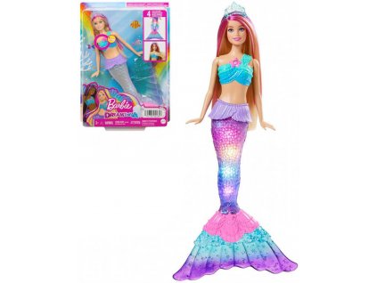 MATTEL BRB Panenka Barbie mořská panna blikající na baterie Světlo  + Dárek zdarma