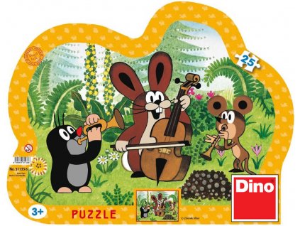 DINO Hra Puzzle Krtek muzikant (Krteček) 25 dílků v krabici