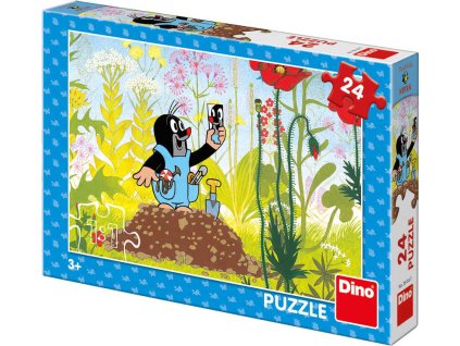 DINO Puzzle Krtek v kalhotkách 24 dílků 26x18cm skládačka v krabici