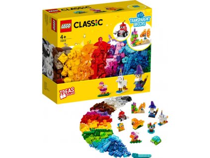 LEGO CLASSIC Průhledné kreativní kostky 11013 STAVEBNICE  + Dárek zdarma