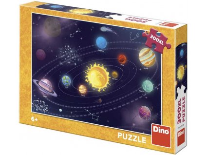 DINO Puzzle 300 dílků XL Dětská sluneční soustava 47x33cm skládačka