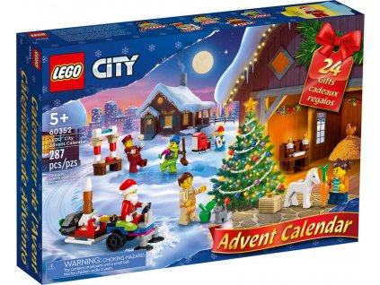 LEGO CITY Adventní kalendář rozkládací s herní plochou 60352  + Dárek zdarma
