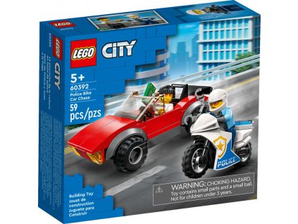 LEGO CITY Honička auta s policejní motorkou 60392 STAVEBNICE