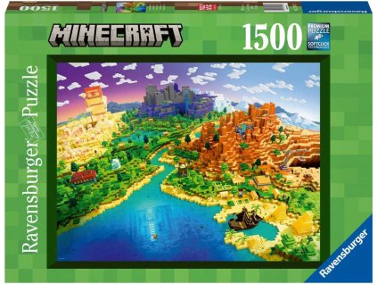 RAVENSBURGER Puzzle Minecraft 1500 dílků 80x60cm foto skládačka