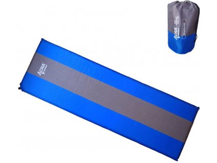 ACRA Karimatka samonafukovací modrá šedý pruh 198x63x5cm L43  + Dárek zdarma