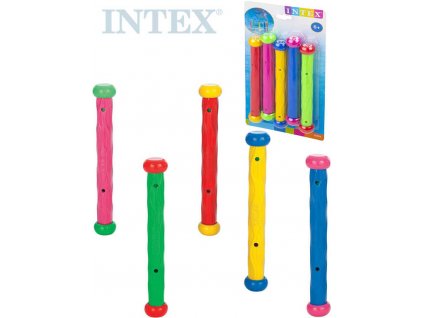 INTEX Tyčinka barevná na hraní do vody set 5ks lovení tyčinek na kartě 55504
