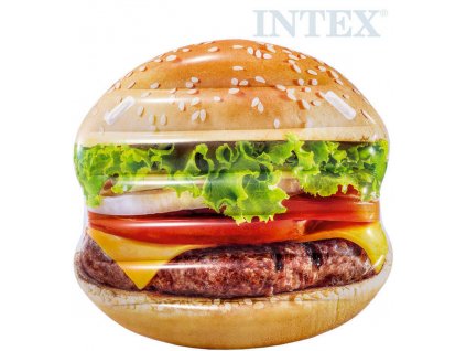 INTEX Lehátko nafukovací Hamburger 145x142cm matrace s úchyty na vodu 58780  + Dárek zdarma