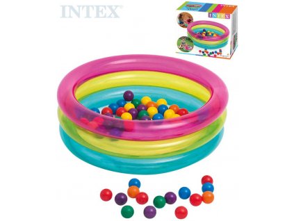 INTEX Baby bazén kulatý 86x25cm set se soft míčky 6,5cm 50ks 48674  + Dárek zdarma