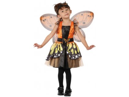 KARNEVAL Šaty Motýlí víla vel.XS (92-104 cm) 3-4 roky *KOSTÝM*  + Dárek zdarma