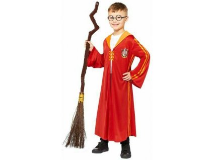 KARNEVAL Šaty Harry Potter chytač Nebelvír vel. M (116-128cm) 6-8 let *KOSTÝM*  + Dárek zdarma