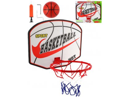 Koš basketbalový trikolora set s míčem a pumpičkou na košíkovou  + Dárek zdarma