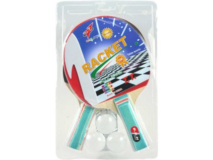 Pinpongový set pálka 2ks + míček 3ks na stolní tenis (ping-pong)