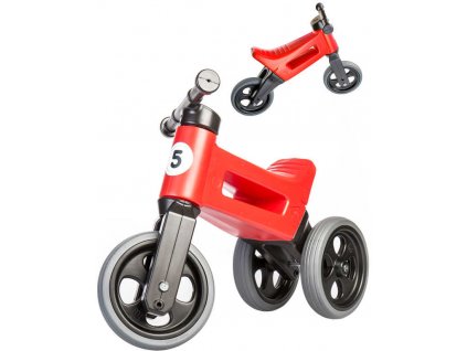 Odrážedlo Funny Wheels Rider Sport 2v1 dětské odstrkovadlo Červené plast  + Dárek zdarma