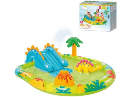 INTEX Nafukovací hrací centrum Dinosaurus bazének se skluzavkou 57166  + Dárek zdarma