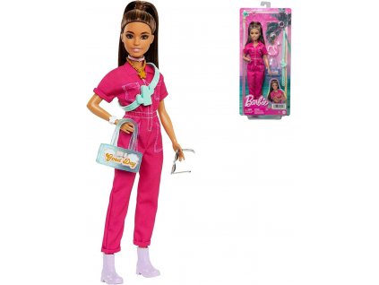 MATTEL BRB Barbie Deluxe panenka v kalhotovém kostýmu s fashion doplňky  + Dárek zdarma