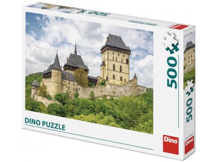 DINO Puzzle Hrad Karlštejn foto 500 dílků 47x33cm skládačka v krabici